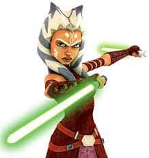 image of ahsoka holding light sabers